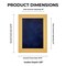 Classic Natural Wood Shadow Box Frame with Acrylic Front - Navy Blue Suede Backing, 30 Sizes